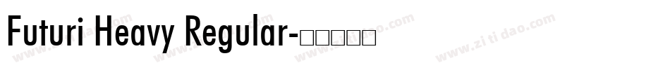 Futuri Heavy Regular字体转换
